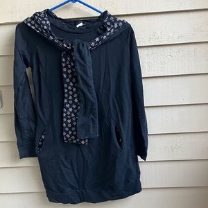 Sugar Black Tunic with White Floral Accents